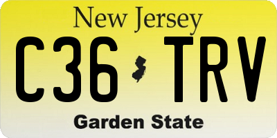 NJ license plate C36TRV