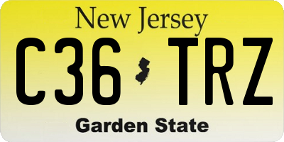 NJ license plate C36TRZ