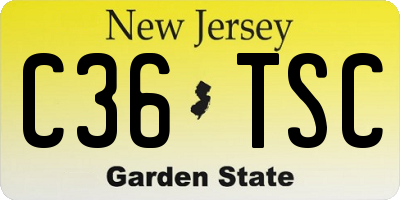 NJ license plate C36TSC