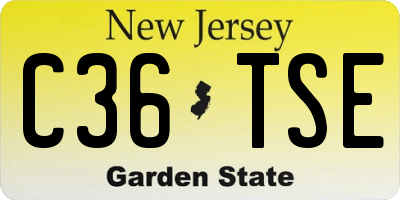 NJ license plate C36TSE