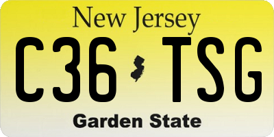 NJ license plate C36TSG