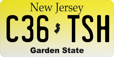 NJ license plate C36TSH