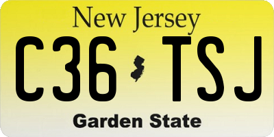NJ license plate C36TSJ