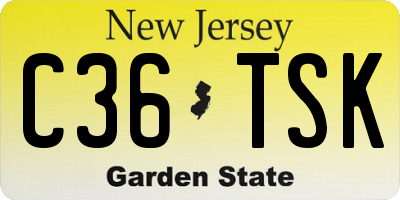 NJ license plate C36TSK