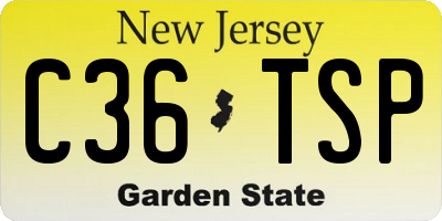 NJ license plate C36TSP
