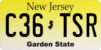 NJ license plate C36TSR