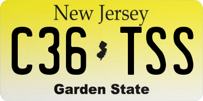NJ license plate C36TSS