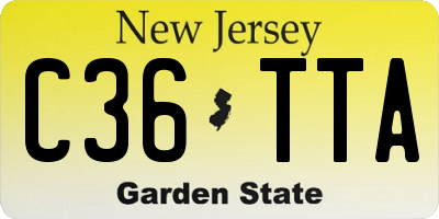 NJ license plate C36TTA