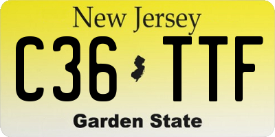 NJ license plate C36TTF
