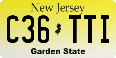 NJ license plate C36TTI
