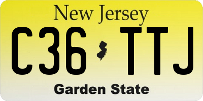 NJ license plate C36TTJ