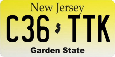 NJ license plate C36TTK