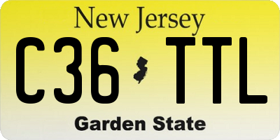 NJ license plate C36TTL