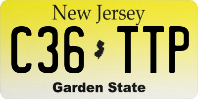NJ license plate C36TTP