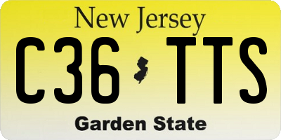 NJ license plate C36TTS