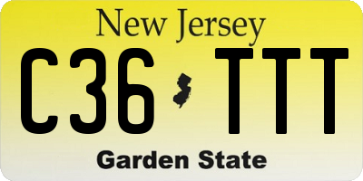 NJ license plate C36TTT