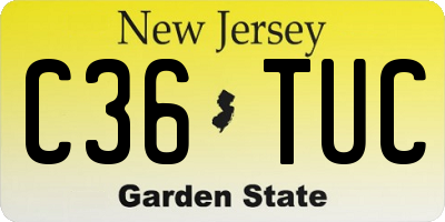 NJ license plate C36TUC