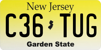 NJ license plate C36TUG