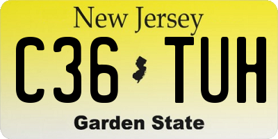 NJ license plate C36TUH