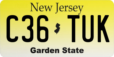 NJ license plate C36TUK