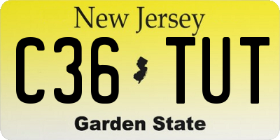 NJ license plate C36TUT