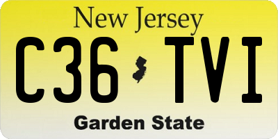 NJ license plate C36TVI