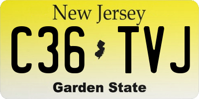 NJ license plate C36TVJ