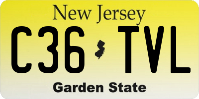NJ license plate C36TVL