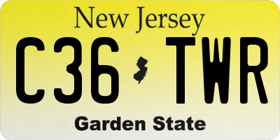 NJ license plate C36TWR
