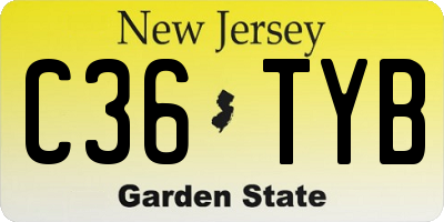 NJ license plate C36TYB
