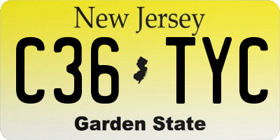 NJ license plate C36TYC