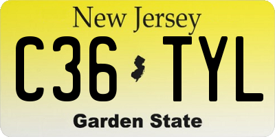 NJ license plate C36TYL