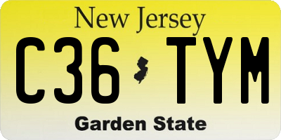 NJ license plate C36TYM