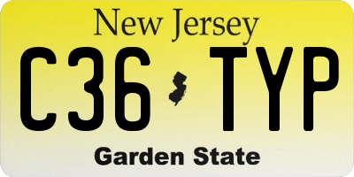 NJ license plate C36TYP