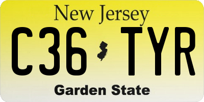 NJ license plate C36TYR