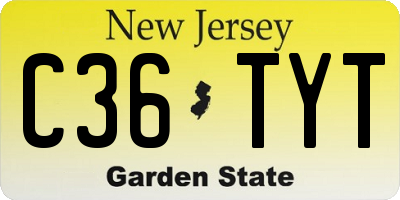 NJ license plate C36TYT