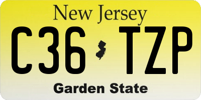 NJ license plate C36TZP