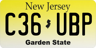 NJ license plate C36UBP