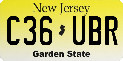 NJ license plate C36UBR