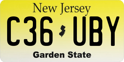 NJ license plate C36UBY