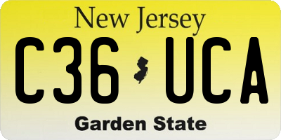 NJ license plate C36UCA