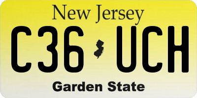 NJ license plate C36UCH