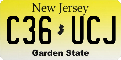 NJ license plate C36UCJ