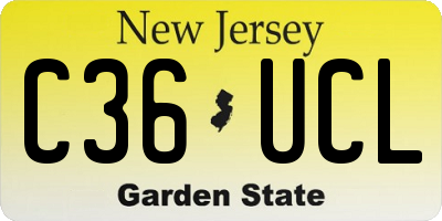 NJ license plate C36UCL