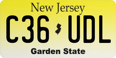 NJ license plate C36UDL