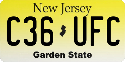 NJ license plate C36UFC