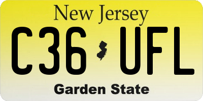 NJ license plate C36UFL