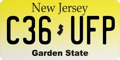 NJ license plate C36UFP