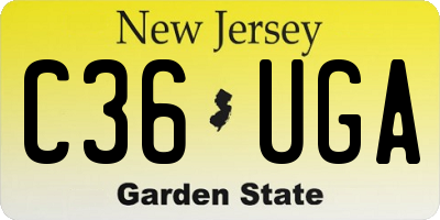 NJ license plate C36UGA