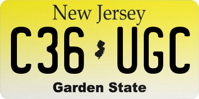 NJ license plate C36UGC